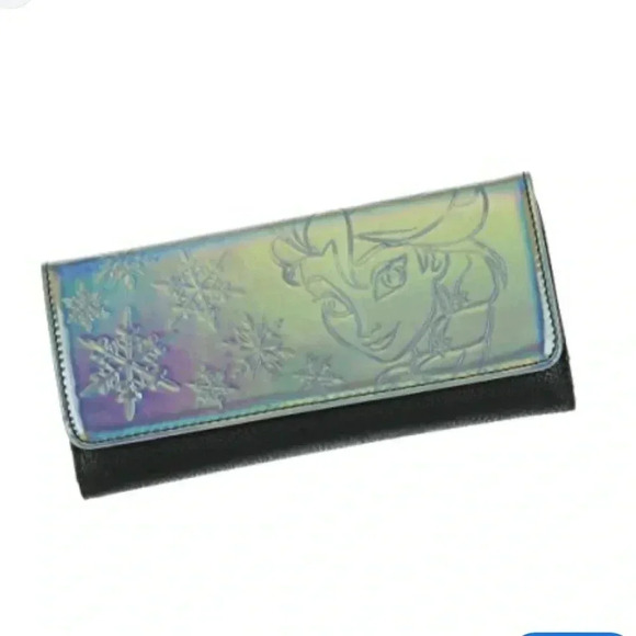 Loungefly Disney Frozen Elsa Iridescent Snowflake Trifold Wallet - Picture 1 of 6
